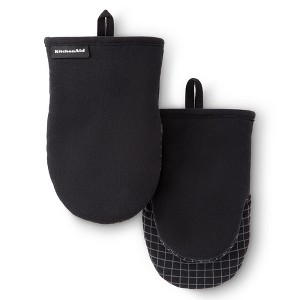 KITCHENAID Gourmet Series Gridlines Mini Oven Mitts 2-Pack Set - 1 of 4