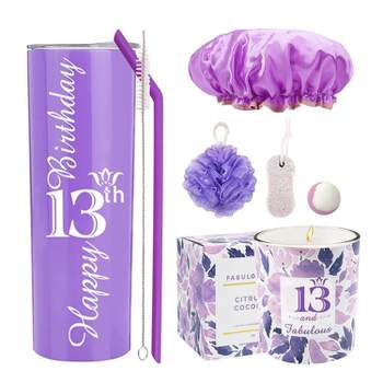 VeryMerryMakering 13th Birthday Tumbler Gifts for Girls - Purple