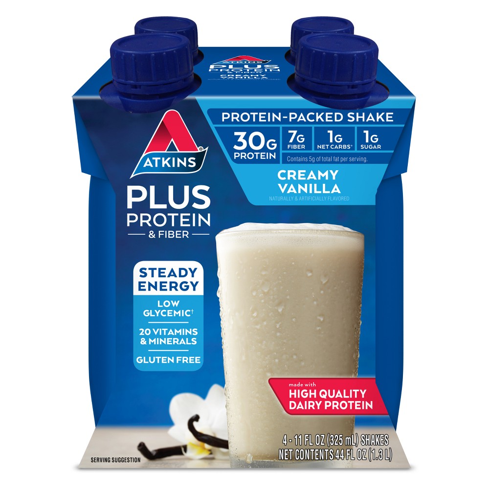 UPC 637480064187 product image for Atkins Protein-Packed Nutritional Shake - Vanilla - 11 fl oz/4ct Bottles | upcitemdb.com