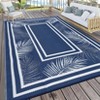 Outdoor Plastic Straw Rug Waterproof UV Resistant Patio Rug Beach Mat Foldable Outdoor Carpet with Stakes for Porch Deck Balcony Pool Backyard Picnic - 4 of 4