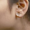 Haus of Brilliance Silver Yellow Diamond Accent Open Heart Stud Earrings - 4 of 4