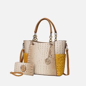 MKF Collection Merlina Faux Crocodile-Embossed Women’s Tote Bag & matching Wallet by Mia K - 1 of 4