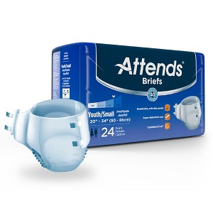Attends Youth Incontinence Brief S Heavy Absorbency DD10, 24 Ct - 1 of 4