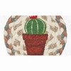 Earth Rugs Cacti 3 Printed Coaster – 5"x5" Braided Jute Square, Desert Succulent Art Accent - 3 of 3