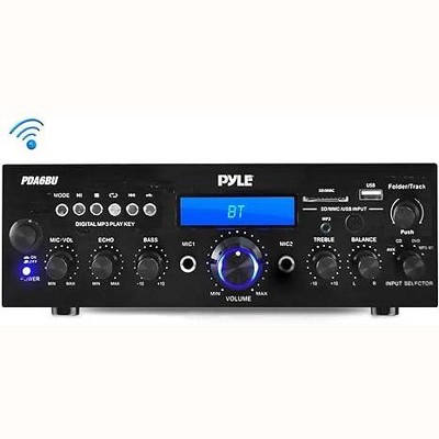 Pyle Pda6bu.5 Compact Bluetooth Stereo Amplifier - Desktop Audio Power ...