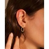Molenia 18K Gold Plated Double Huggie Hoop Earrings for Women, 925 Sterling Silver Square Twist Rope Dangle Earrings, Trendy Hypoallergenic Jewelry - 4 of 4