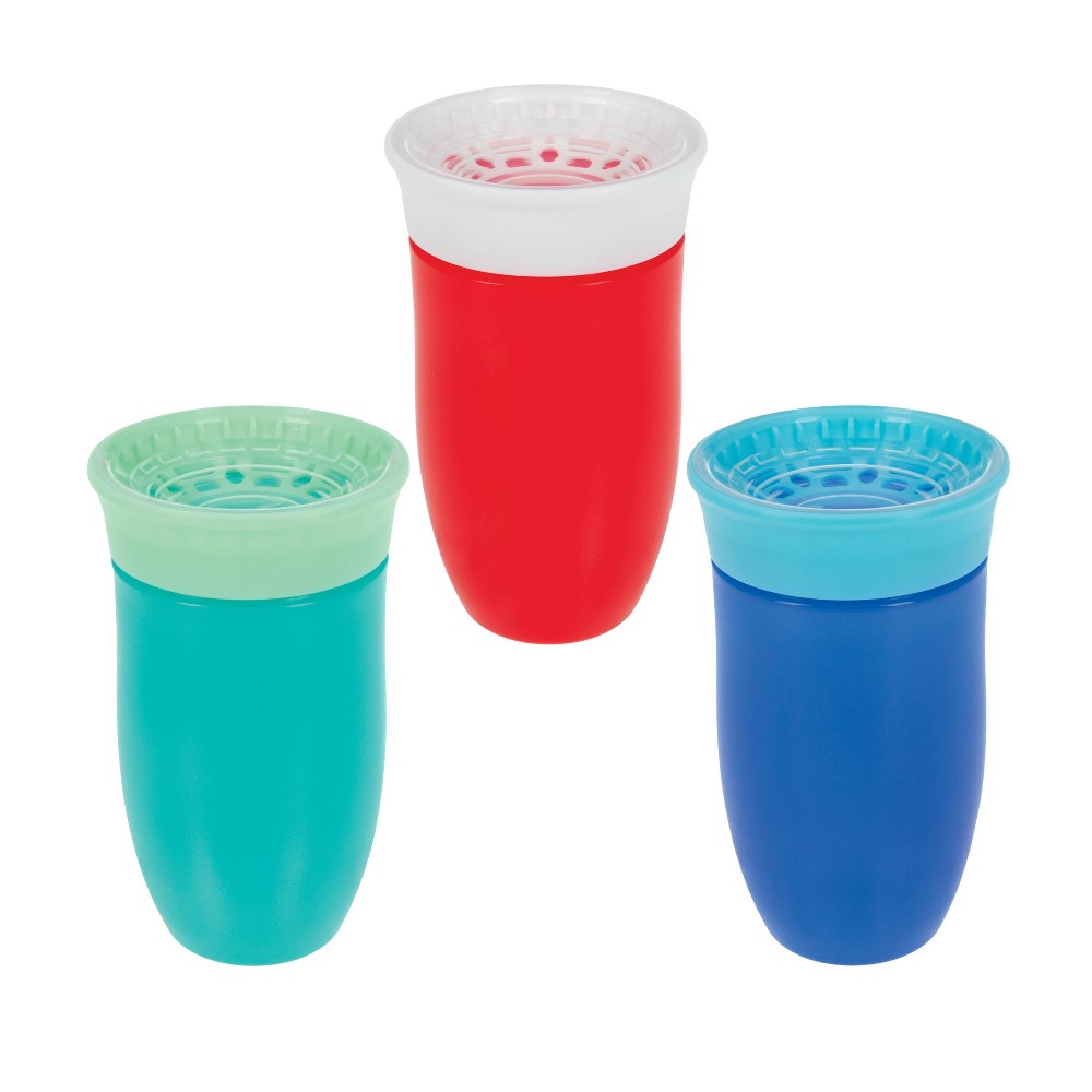 Photos - Glass Nuby 10oz 360 Sippy Cup - Boy - 3pk 