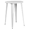 Emma and Oliver Commercial Grade 30" Round Metal Indoor-Outdoor Bar Table Set with 4 Cafe Stools - 3 of 4