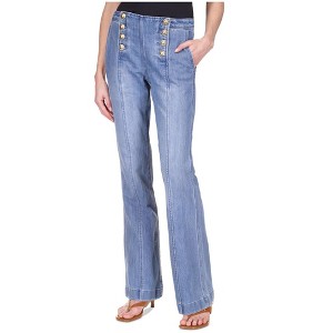Michael Kors Womens Double Button Sailor Flared Jeans - 1 of 1