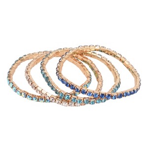 FAOabulous by FAO Schwarz Girls 4pk Stretch Rhineston Bracelet Set - 1 of 2