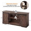 ODK Farmhouse TV Stand 65+ inch, Sliding Barn Doors and Storage Cabinets & Adjustable Shelf, Media Console for Living Room, Bedroom - 2 of 4