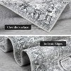 Modern Thin Rug Oriental Floral Carpet Design for Living Room Bedroom Dorm Kitchen Contemporary Decor - Non Slip, Machine Washable - 2 of 4