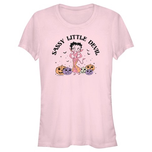 Juniors Womens Betty Boop Halloween Sassy Little Devil T-shirt : Target