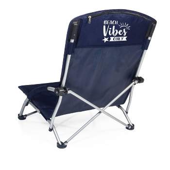 Picnic Time Tranquility Portable Beach Chair - Navy Blue