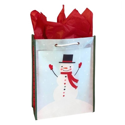 Large Snowman Reusable Cub Gift Bag - Garven