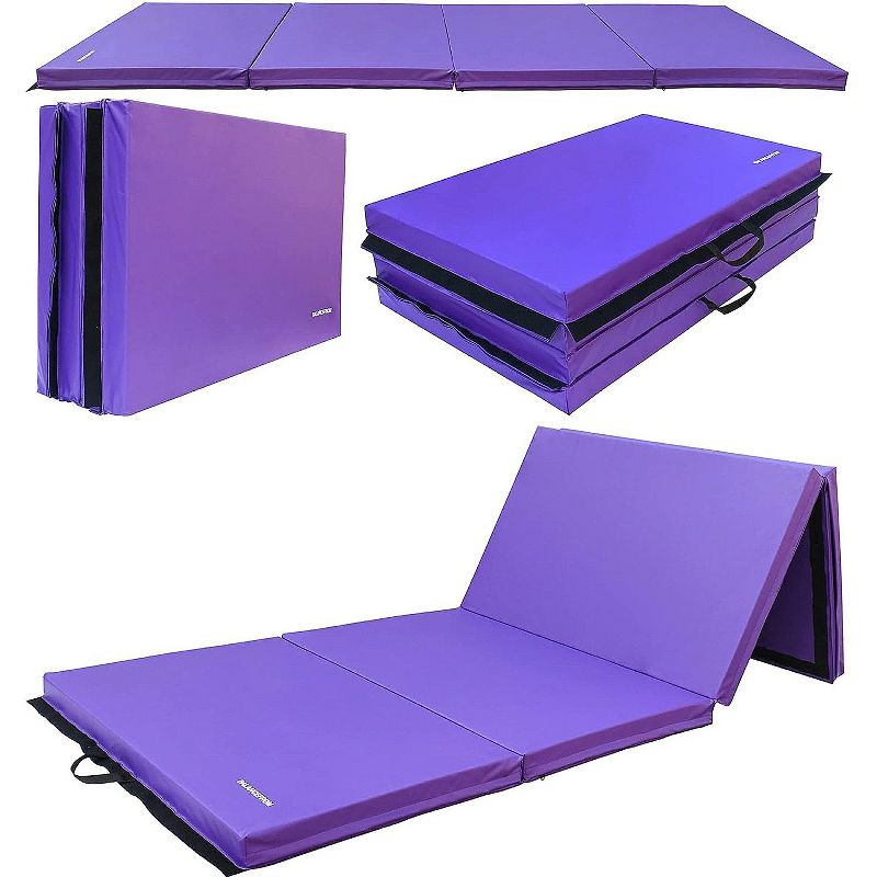 BalanceFrom All-Purpose 10'x4' Extra Thick Gymnastics Gym Folding Exercise Aerobics Mats, 1 of 8