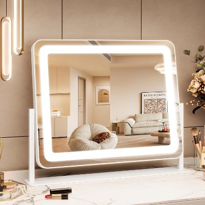 Vanity Mirror with Lights, LED Makeup Mirror with 3 Color Modes, Touch Control & 360° Rotation, for Bedroom & Tabletop Use