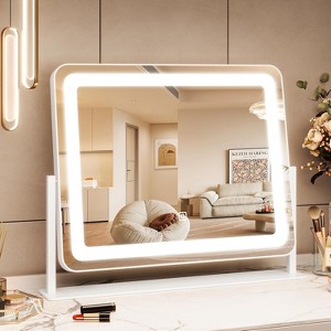 Vanity Mirror with Lights, LED Makeup Mirror with 3 Color Modes, Touch Control & 360° Rotation, for Bedroom & Tabletop Use - 1 of 4