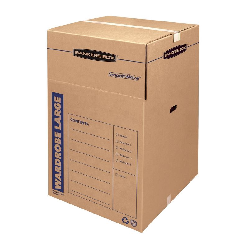 Bankers Box 3pk SmoothMove Tall Wardrobe Moving Boxes 24&#34; x 24&#34; x 40&#34; - Fellowes, 4 of 8