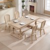 NicBex French Country Dining Chairs Set of 2 with Upholstered/Nature Rattan Backrest,Rustic Weathered Kitchen Chairs,Living Room Chairs - 4 of 4