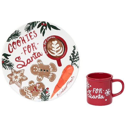 Cookies for santa plate and mug set hotsell