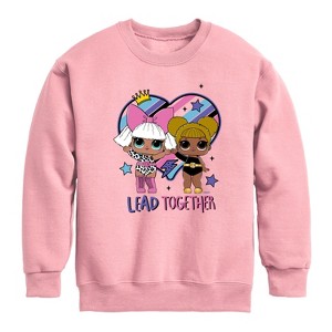 Boys' - LOL Surprise! - LOL Heart Graphic Long Sleeve Fleece Sweatshirt - 1 of 3