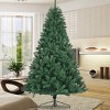 Green Artificial Spruce-Style Christmas Tree with PVC Branches, Full Fluffy Appearance, Foldable Metal Stand, Unlit, Easy Assembly and Storage - 4 of 4