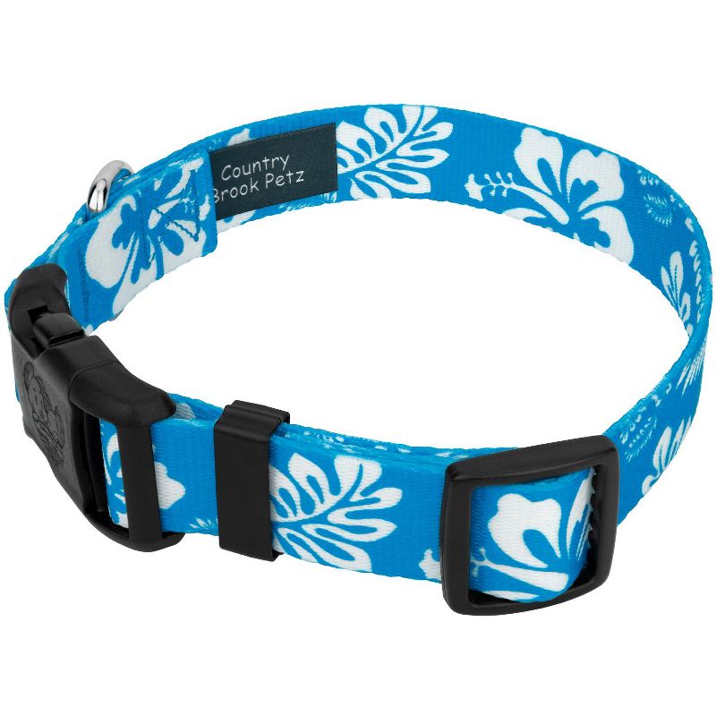Country Brook Petz Deluxe Blue Hawaiian Dog Collar - Made in The U.S.A., 5 of 8