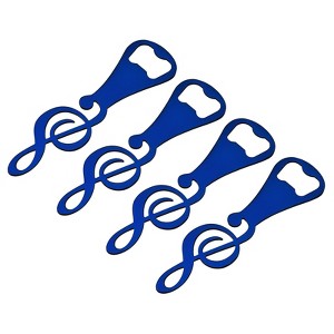 Unique Bargains Metal Music Note Flat Beer Soda Bottle Opener for Home Bar 4 Pcs - 1 of 4