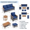Buenhomino 7-Piece Outdoor Patio Set – 2 Single Chairs, 2 Ottomans, Sofa, Coffee & Side Table, All-Weather Wicker with Cushions, Beige - 4 of 4