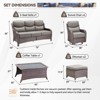 Gymojoy Outdoor Patio Sofa Ottoman Table with Swivel Chairs - 2 of 4
