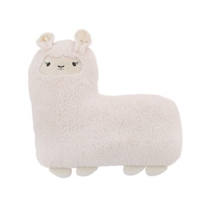 Little Love by NoJo Llama Shaped Plush Cuddly Plush Decorative Pillow - Ivory - 1 of 4
