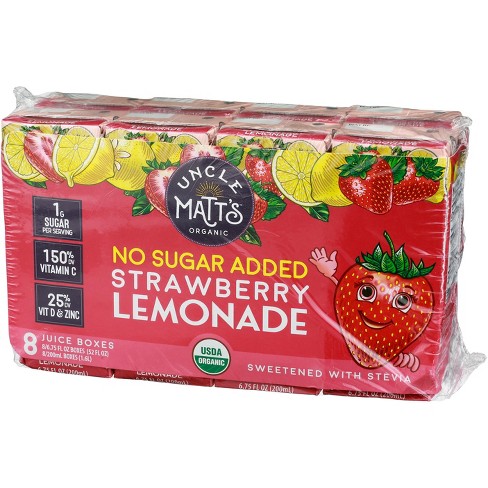Uncle Matt s Organic Strawberry Lemonade Juice Box Case Of 4 8pk 6.75 Fl Oz Target