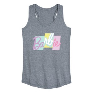 Women's - Barbie - Color Block Logo Graphic Racerback Tank - 1 of 4