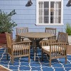 Christopher Knight Home Valence Outdoor Acacia Wood 5 Piece Dining Set with Water Resistant Cushion - 2 of 4
