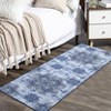 Area Rug Vintage Medallion Machine Washable Rugs Non Slip Non Shedding Distressed Printed Low Pile Foldable Carpet for Bedroom Living Room Playroom - 3 of 4