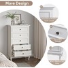 RoyalCraft 5 Drawer Dresser Modern Tall Wooden Chest of Drawers with Storage Organizer for Bedroom, Closet, or Living Room Furniture, White - 2 of 4