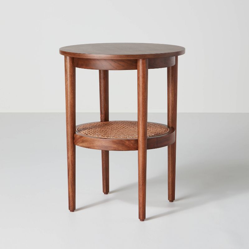 Wood & Cane Round Accent Side Table - Hearth & Hand™ with Magnolia, 1 of 16
