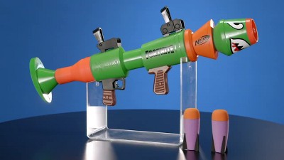  NERF Fortnite Rl Blaster - Fires Foam Rockets - Includes 2  Official Fortnite Rockets - for Youth, Teens, Adults : Toys & Games