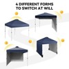 10 x 10 Pop Up Canopy, All Season Instant Canopy with 2 Sidewalls and Vented Roof, Portable Party Tent with Wheeled Carry Bag - 3 of 4