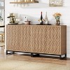 Tribesigns Sideboard Buffet Cabinet with Storage, 57.5" Farmhouse Coffee Bar Cabinet with 4 Doors & Shelves for Dining Room Kitchen - 3 of 4