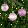 Northlight 100ct Shatterproof 3-Finish Christmas Ball Ornament Set 2.5" - Purple - 2 of 4
