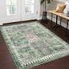 Low Pile Vintage Floral Accent Carpet, Non-Slip & Stain-Resistant - 2 of 4