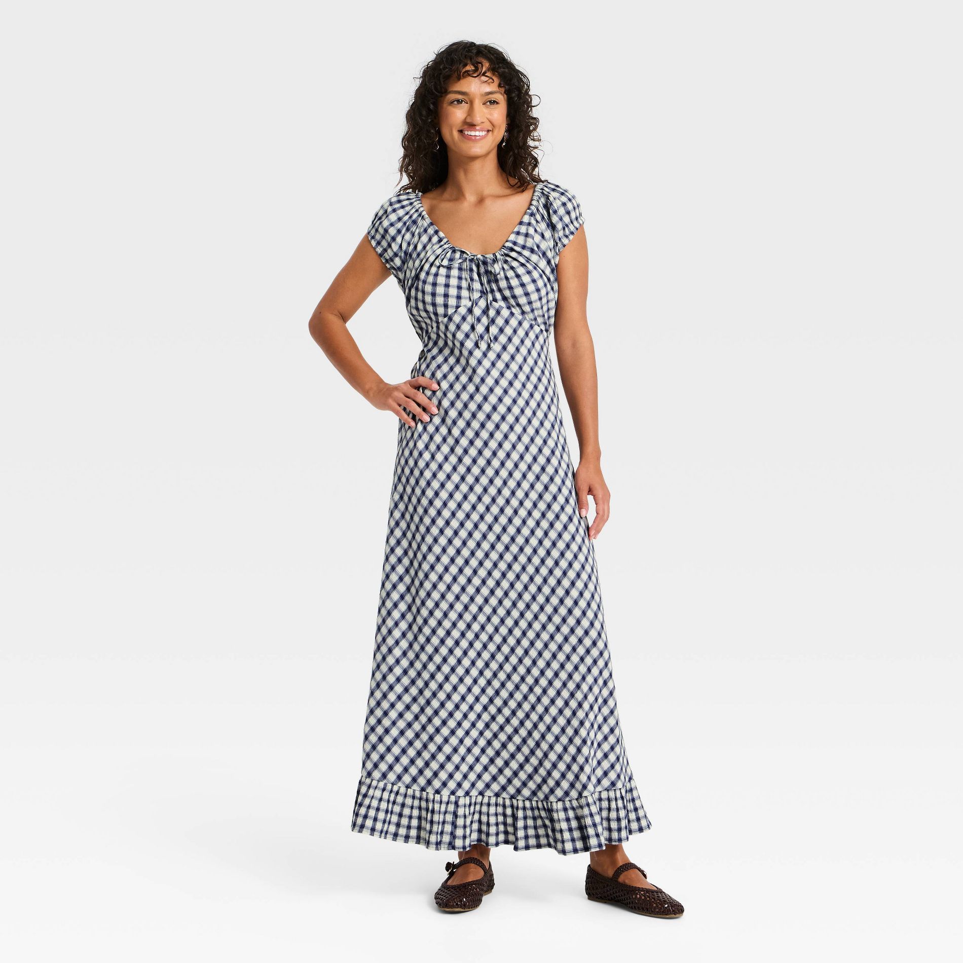 Women's Puff Short Sleeve Ankle Sundress - Universal Thread™