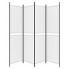 vidaXL 4-Panel Room Divider White 78.7"x78.7" Fabric - 4 of 4