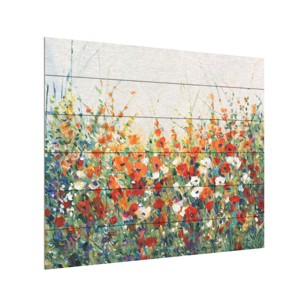 Trademark Fine Art -Tim OToole  'Garden in Bloom I' Wood Slat Art - 1 of 4