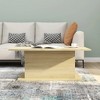 vidaXL Coffee Table Sonoma Oak 40.2"x21.9"x15.7" Engineered Wood - 4 of 4