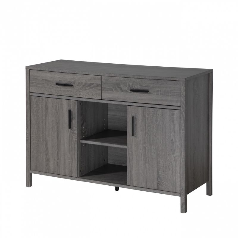 FC Design 47"W Sideboard Storage Cabinet, Dining Server Cupboard Buffet Table with Two Cabinets and Drawers, 5 of 9