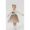 Disney Stitch Toddler Dress Ruffle Long-Sleeve Mesh Overlay Tulle Dress - 4 of 4