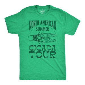 Mens Funny T Shirts North American Cicada Tour Sarcastic Graphic Tee For Men - Crazy Dog Men's T Shirt - 1 of 4